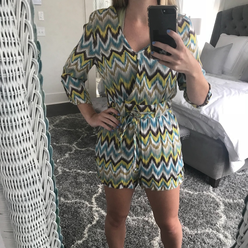 Chevron Striped Romper